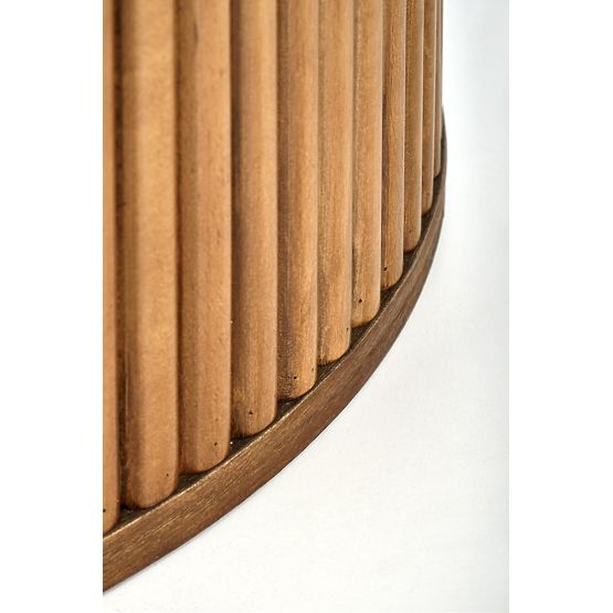 Masa rotundă BRUNO, marmură albă / nuc (2p=1buc)