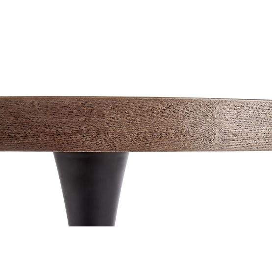 Masa rotundă CARMELO, blat - nuc, picior - negru (3p=1buc)