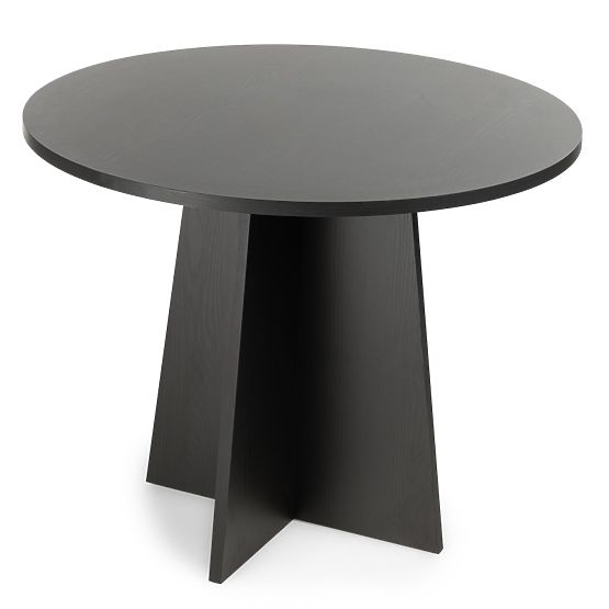 Masă rotundă de dining Merlo 100 cm, negru
