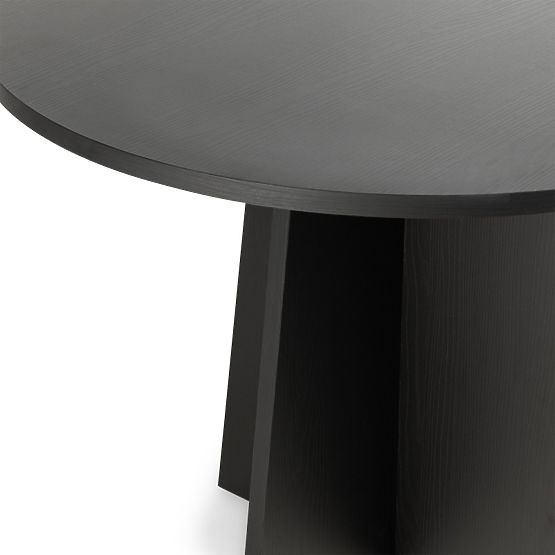 Masă rotundă de dining Merlo 100 cm, negru