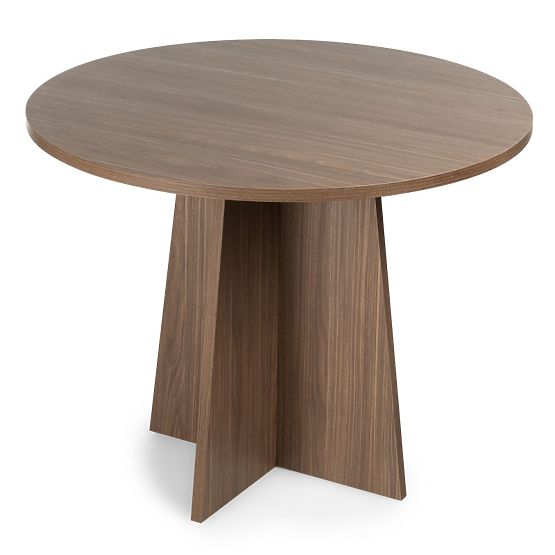 Masă rotundă de dining Merlo 100 cm, nuc Lincoln