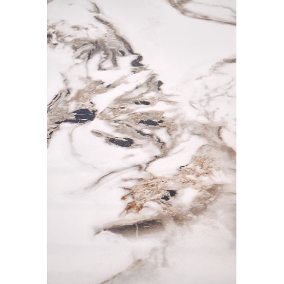 Masa rotundă GARET, marmură albă / negru (2p=1buc)