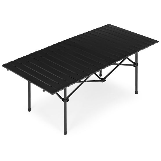 Masă turistică pliabilă 120x55 cm camping cu geantă neagră MultiGarden