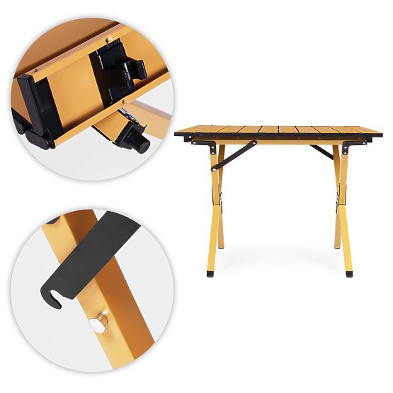 Masă turistică pliabilă 60x60 cm de camping cu geantă MultiGarden