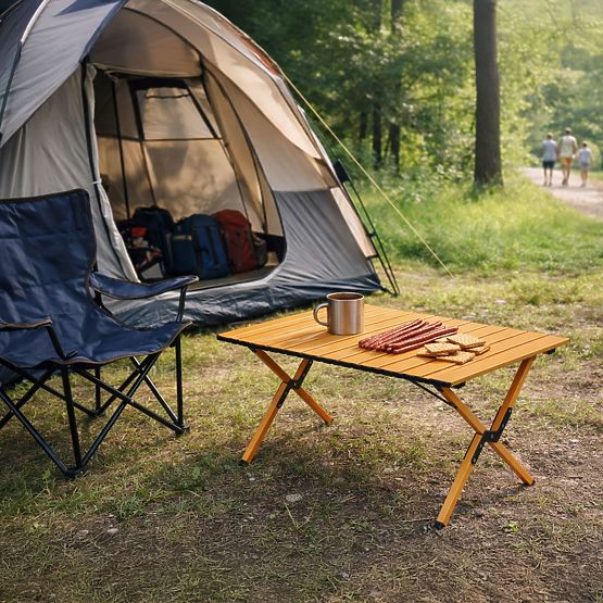 Masă turistică pliabilă 90x60 cm camping cu geantă MultiGarden