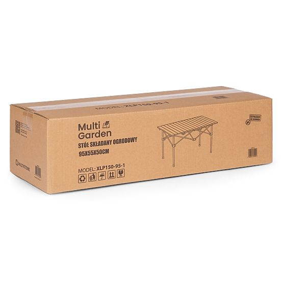 Masă turistică pliabilă 95x55 cm camping cu geantă neagră MultiGarden