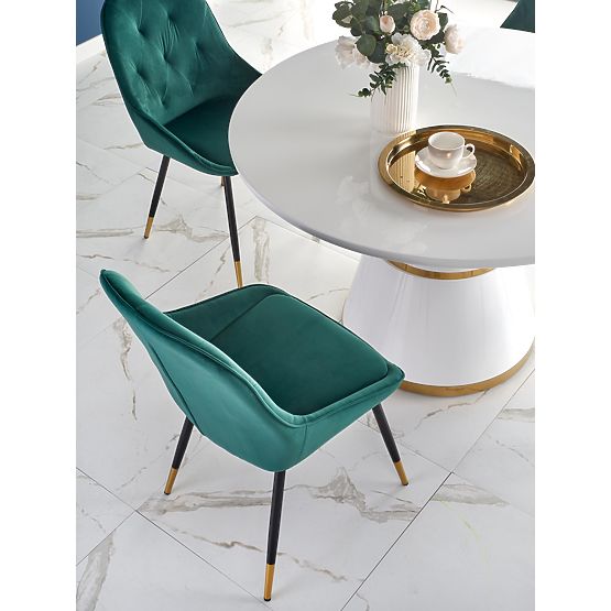 Masa VEGAS, blat - alb, picior - alb / auriu (2p=1buc)