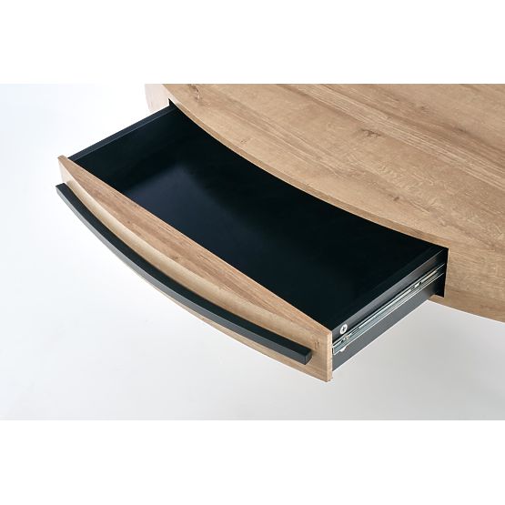 Masuta de cafea Carolina - stejar negru / auriu