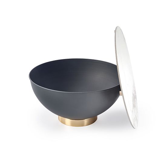 Măsuță de cafea CECILIA marmură albă / gri / auriu (2p=1buc)