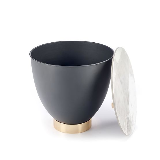 Măsuță de cafea CECILIA_S marmură albă / gri / auriu (2p=1buc)