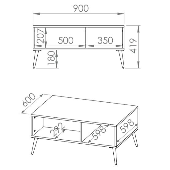 Masuta de cafea Forest - verde