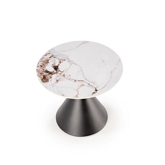 Măsuță de cafea GORETTI_S marmură albă / negru (2p=1buc)