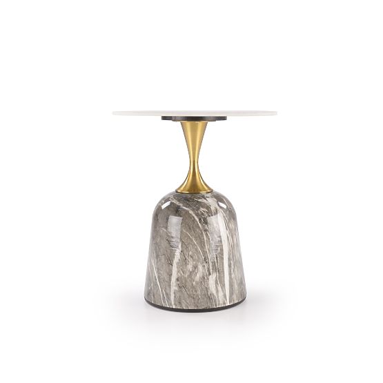 Măsuță de cafea ROSA marmură albă / marmură gri / auriu (2p=1buc)