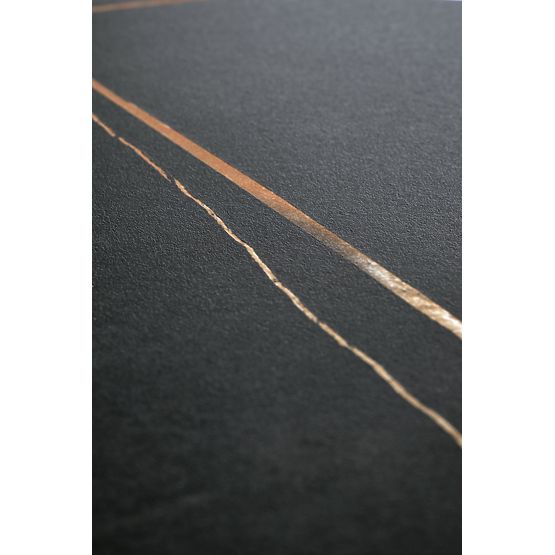 Măsuță de cafea SCALITA marmură neagră / negru / auriu (2p=1buc)