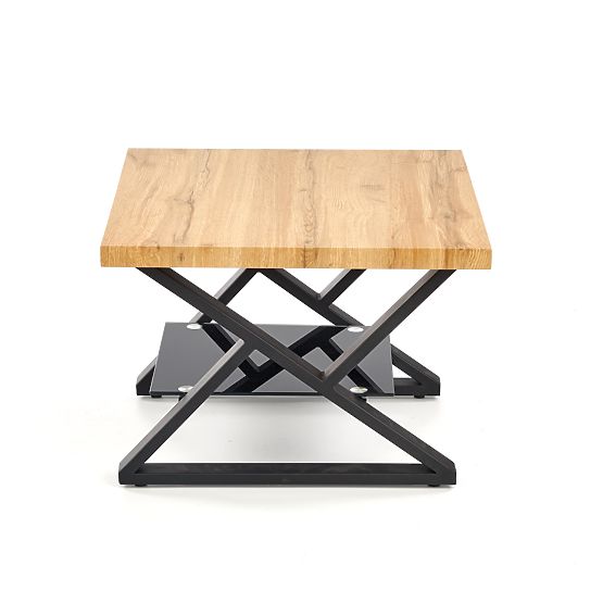 Măsuță de cafea XENA KWADRAT negru / natural (2p=1buc)