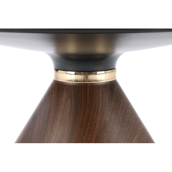 Măsuță de conferință GENESIS marmură albă / nuc / auriu (2p=1buc)