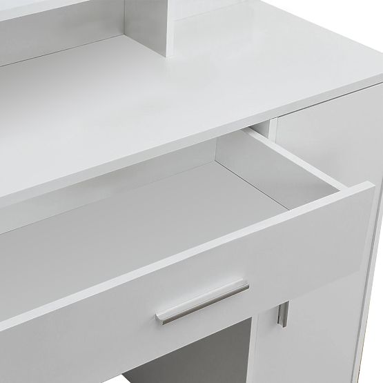 Măsuță de toaletă cosmetică cu oglindă albă modernă ModernHome