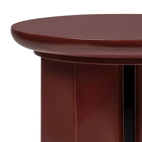Măsuță laterală Brie 40 cm, bordo/maro, lucioasă