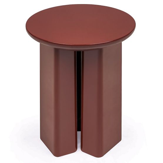 Măsuță laterală Brie 40 cm, bordo/maro, lucioasă