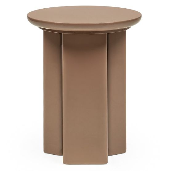Măsuță laterală Brie 40 cm, maro deschis, mocha, lucios