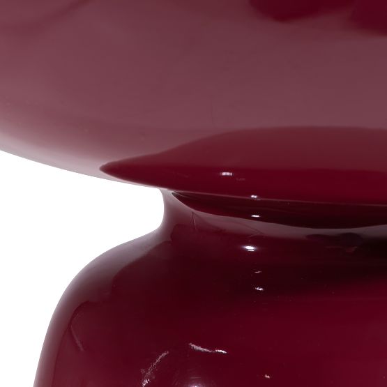 Măsuță laterală Logan 40 cm, burgundy/cireș, lucioasă