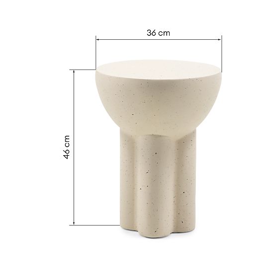 Măsuță laterală Poppy, beton, efect de granit