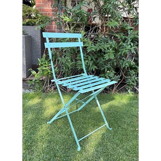 Mobilier de balcon din oțel (2 x scaune pliabile + masă) SEMPLICI Mentă