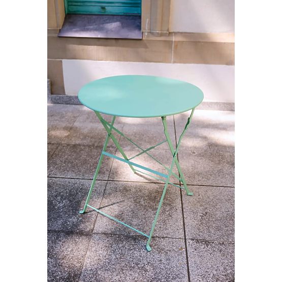 Mobilier de balcon din oțel (2 x scaune pliabile + masă) SEMPLICI Mentă