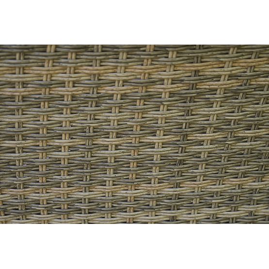 Mobilier de grădină din tehnoratan (canapea mare cu 3 locuri + 2 fotolii + măsuță) LARGO Gri amestec