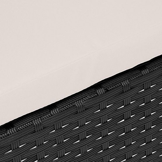 Mobilier de grădină din tehnoratan set 4 în 1 MAGNOLIA negru cu perne bej