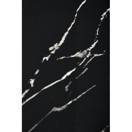 MOLINA masă rotundă, marmură neagră / negru / auriu (2p=1buc)