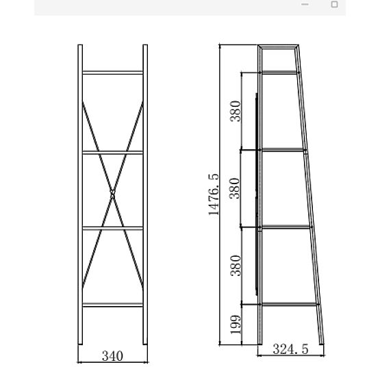 NARVIK REG1 negru / stejar sonoma