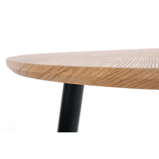 NICEA 2, set de 2 mese din stejar auriu/negru