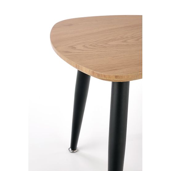 NICEA 2, set de 2 mese din stejar auriu/negru