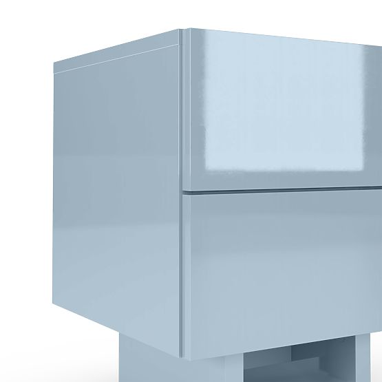 Noptieră Glim, albastru fumuriu, lucios