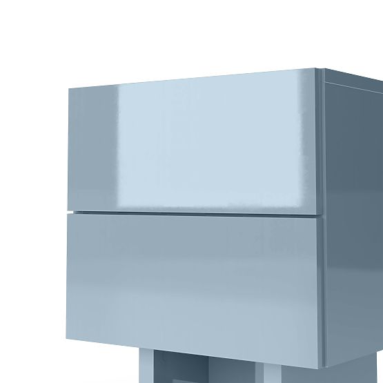 Noptieră Glim, albastru fumuriu, lucios