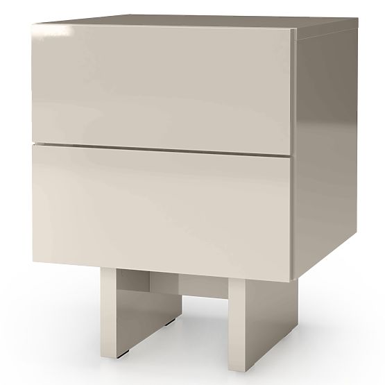 Noptieră Glim, culoare cașmir, lucioasă