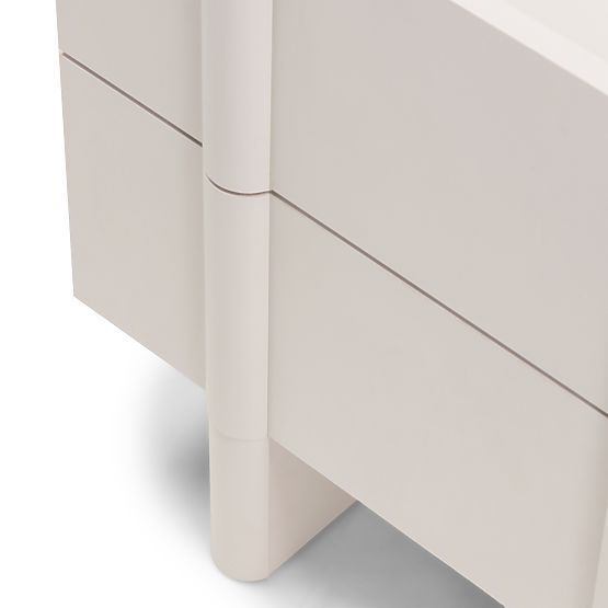 Noptieră Moss în nuanță de cașmir, rotunjită