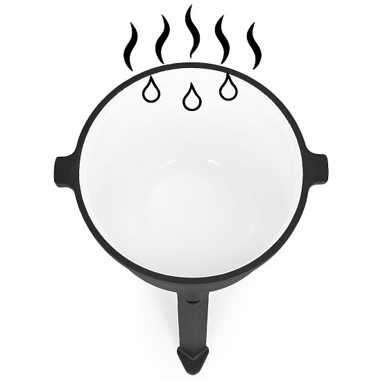 Oală emailată din fontă de 5L pentru foc de tabără MultiGarden