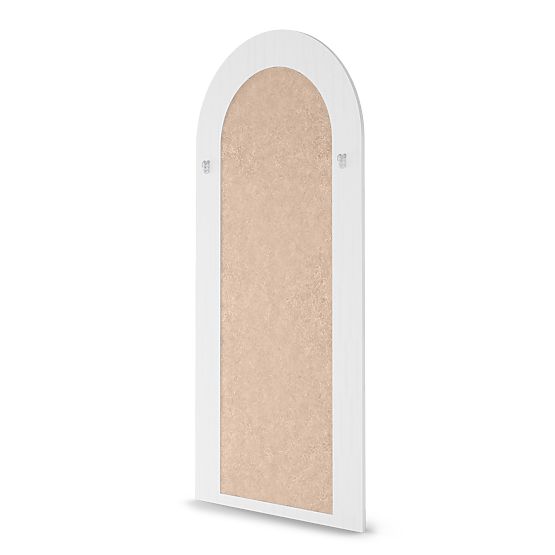 Oglindă decorativă suspendată Giovanni 170x80 cm, albă, rotunjită