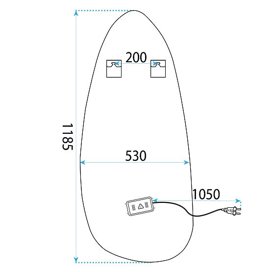 OGLINDĂ LED DE PERETE 120x55cm YH-3359