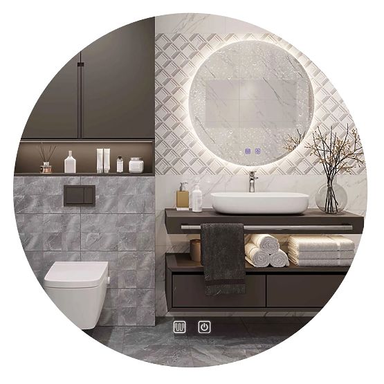 OGLINDĂ LED DE PERETE 50cm HZJ050