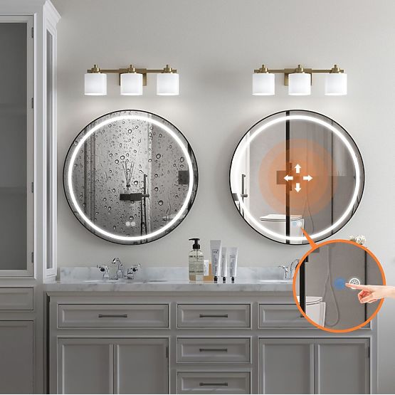 OGLINDĂ LED DE PERETE 50cm MMJ Negru