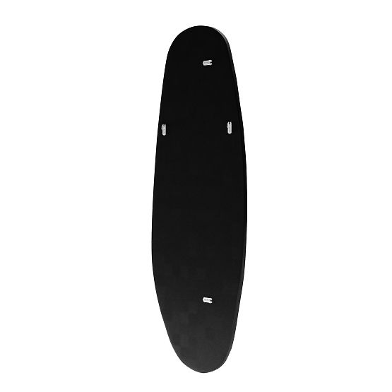 Oglindă suspendată cu ramă neagră Frivatti, 55x150 cm, formă neregulată