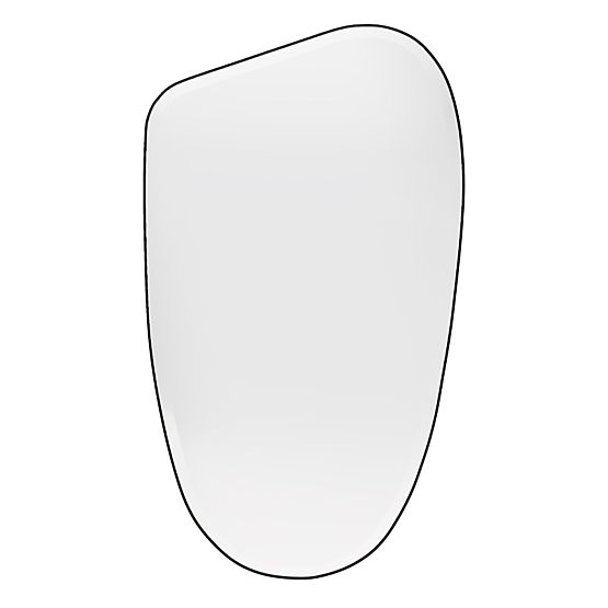 Oglindă suspendată cu ramă neagră Frivatti, 60x100 cm, formă neregulată