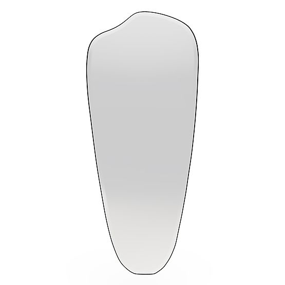 Oglindă suspendată cu ramă neagră Frivatti, 60x140 cm, formă neregulată