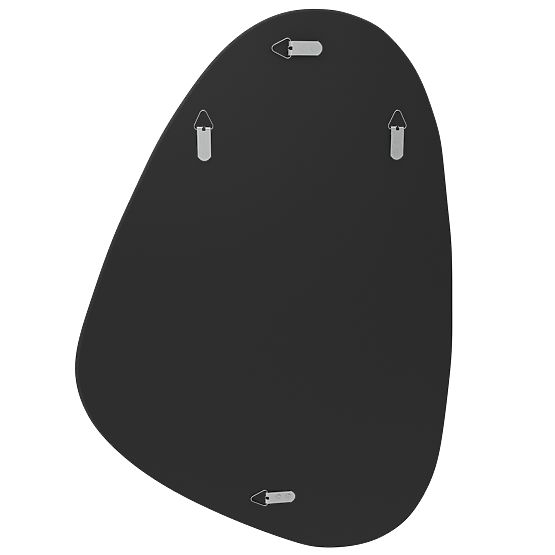 Oglindă suspendată cu ramă neagră Libia, 76x51 cm, formă neregulată