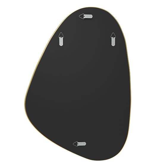 Oglindă suspendată în ramă aurie Libia, 76x51 cm, formă neregulată