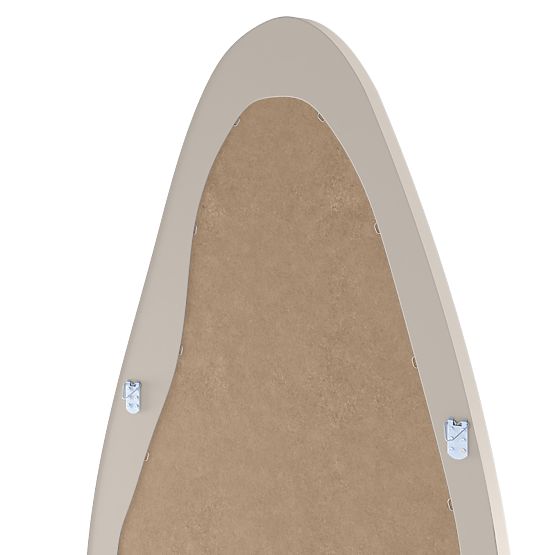 Oglindă suspendată în ramă de lemn Mara, 180x80 cm, formă neregulată, crem