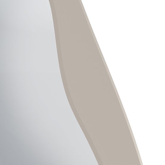 Oglindă suspendată în ramă de lemn Mara, 180x80 cm, formă neregulată, crem